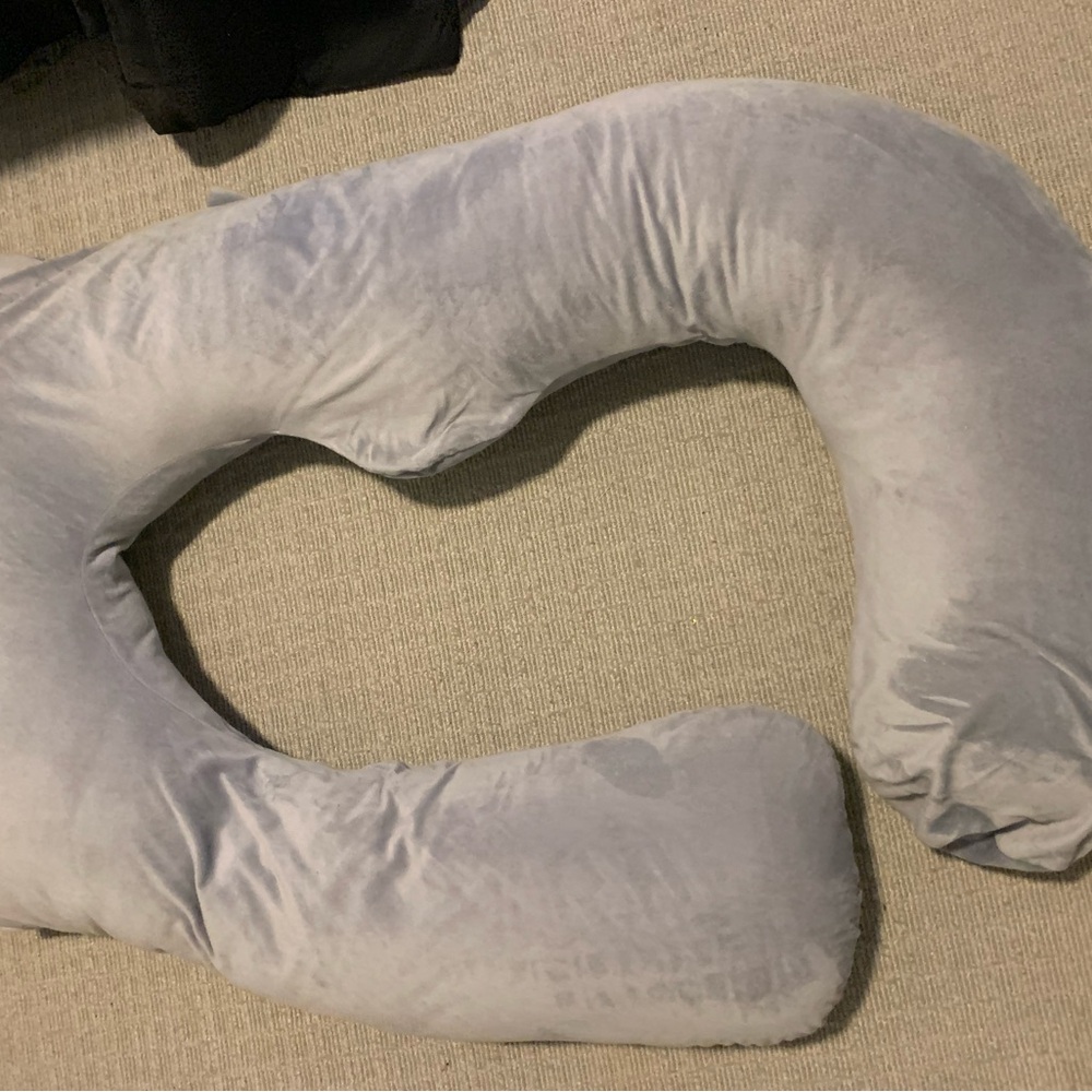 Gray Plush Bedding Pillow
